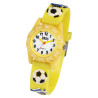 Montre Enfant QBos bracelet silicone jaune cadran blanc 28 mm