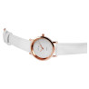 Montre Femme bracelet cuir synthétique blanc Excellanc cadran blanc 36 mm