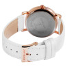 Montre Femme bracelet cuir synthétique blanc Excellanc cadran blanc 36 mm