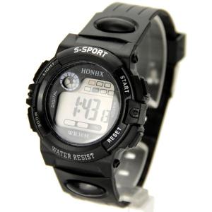Montre de sport pas chère miltifonction chrono noir