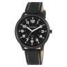 Montre bracelet cuir synthétique noir Homme Alain Miller cadran noir 47 mm