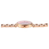 Montre Femme Raptor bracelet acier inoxydable doré rose cadran rouge