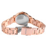 Montre Femme Raptor bracelet acier inoxydable doré rose cadran rouge