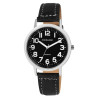 Montre bracelet cuir synthétique noir Excellanc Homme cadran noir