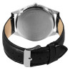 Montre Homme Excellanc bracelet cuir synthétique noir cadran blanc 40 mm
