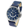 Montre Homme Raptor bracelet cuir véritable bleu semias