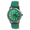 Montre bracelet cuir synthétique vert Alain Miller Homme cadran vert