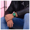 Montre bracelet cuir synthétique vert Alain Miller Homme cadran vert