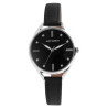 Montre bracelet cuir véritable noir lola Femme Just Watch