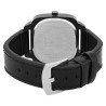 Montre Homme QBos bracelet cuir synthétique noir cadran blanc