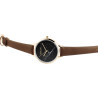 Montre Femme Excellanc bracelet cuir synthétique brun cadran brun 33 mm EX0515