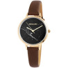 Montre Femme Excellanc bracelet cuir synthétique brun cadran brun 33 mm EX0515