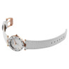 Montre Femme Akzent bracelet cuir synthétique blanc cadran blanc