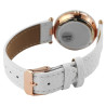 Montre Femme Akzent bracelet cuir synthétique blanc cadran blanc