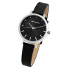 Montre Femme Just Watch bracelet cuir véritable noir cadran noir 32 mm