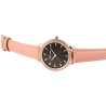 Montre Femme Excellanc bracelet cuir synthétique brun cadran noir