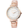 Montre Femme Excellanc bracelet métal doré rose cadran argenté 40 mm