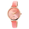 Montre Femme Akzent bracelet cuir synthétique rose cadran rose
