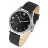 Montre Femme bracelet cuir véritable noir Just Watch cadran noir 36 mm