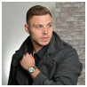 Montre Homme Just Watch bracelet acier inoxydable argenté cadran chiffres romains jour dateur