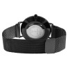 Montre Mixte Excellanc bracelet acier inoxydable noir cadran bleu