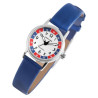 Montre bracelet cuir synthétique bleu Excellanc Enfant cadran blanc