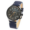 Montre Just Watch Homme bracelet cuir véritable bleu theodor