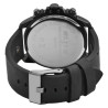 Montre Homme Elite bracelet cuir synthétique noir chronographe 50 mm