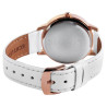Montre Femme Just Watch bracelet cuir véritable blanc cadran doré rose