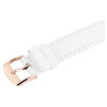 Montre Femme Just Watch bracelet cuir véritable blanc cadran doré rose
