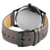 Montre Excellanc Homme bracelet cuir synthétique gris cadran gris 42 mm