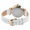 Montre Femme Just Watch bracelet cuir véritable blanc cadran doré 38 mm