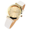 Montre Femme Just Watch bracelet cuir véritable blanc cadran doré 38 mm