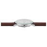 Montre Homme Leonardo Verrelli bracelet cuir synthétique brun cadran argenté