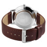 Montre Homme Leonardo Verrelli bracelet cuir synthétique brun cadran argenté