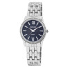 Montre Femme Excellanc bracelet métal argenté cadran bleu 36 mm