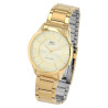 Montre Homme Q&Q bracelet acier inoxydable doré cadran doré 40 mm