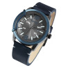 Montre bracelet cuir véritable bleu davian Homme Raptor