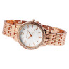 Montre Excellanc Femme bracelet métal doré rose cadran blanc 35 mm
