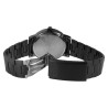 Montre bracelet acier inoxydable noir Q&Q Homme cadran noir 38 mm