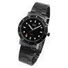 Montre bracelet acier inoxydable noir Q&Q Homme cadran noir 38 mm