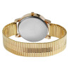Montre Homme Excellanc bracelet acier inoxydable doré cadran blanc