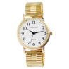 Montre Homme Excellanc bracelet acier inoxydable doré cadran blanc