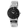 Montre Mixte bracelet acier inoxydable argenté Just Watch cadran noir 41 mm Elia