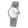 Montre Mixte Q&Q bracelet acier inoxydable argenté verre saphir 36 mm