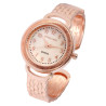 Montre Femme bracelet métal doré rose montre jonc 34 mm Excellanc