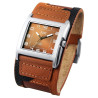 Montre Homme Just Watch bracelet cuir véritable cadran brun