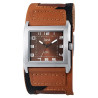 Montre Homme Just Watch bracelet cuir véritable cadran brun