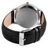 Montre Homme Just Watch bracelet cuir véritable noir cadran blanc 41 mm