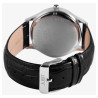 Montre Homme Just Watch bracelet cuir véritable noir cadran blanc 41 mm